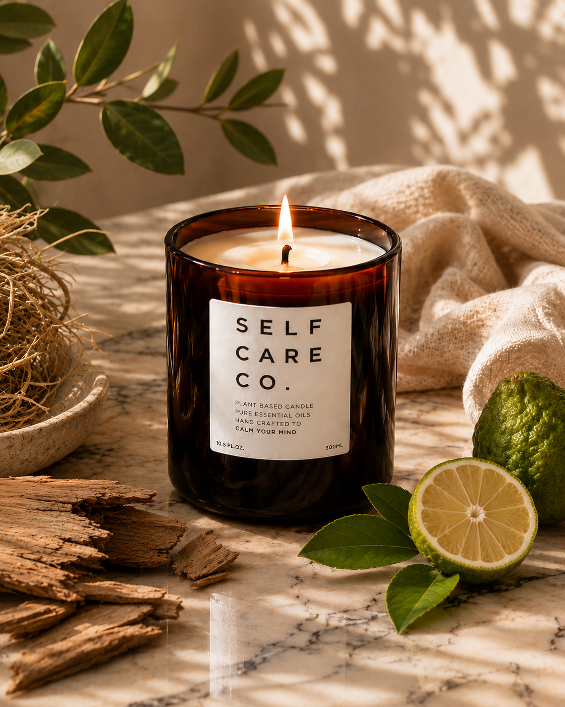 candle✣candle Deep Peace - Sandalwood, Cedar, Patchouli, Bergamot — Self Care Co.